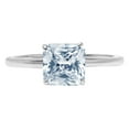 thumbnail image 2 of 1 ct Asscher Cut Natural Sky Blue Topaz Solitaire Engagement Ring for Women in 18K White Gold, 2 of 2