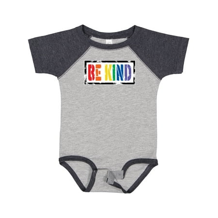 

Inktastic Be Kind Stencil LGBT Rainbow Gift Baby Boy or Baby Girl Bodysuit