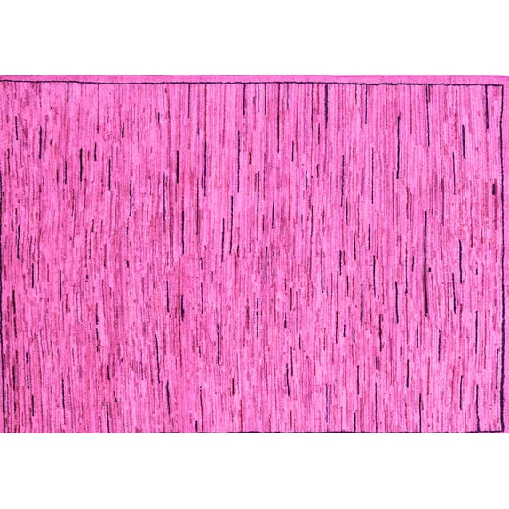 Ahgly Company Indoor Rectangle Abstract Pink Modern Area Rugs, 8' x 12'