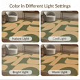 thumbnail image 7 of ODIKA 9'x12' Washable Area Rug Olive Beige Geometric Design Accent Elegant Contemporary Shapes and Borders for Great Room, Indoor Concept, Large Living Low Pile, Flatwoven, 7 of 7