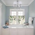 thumbnail image 3 of Eucalyptus Leaves Kitchen Curtains Small Short 39 Inch Length, Watercolor Weeping Teal Botanical Vintage Bedroom Living Room Curtains, Light Filtering Cafe Curtain Drapes 2 Panels Set 55''x39'', 3 of 9