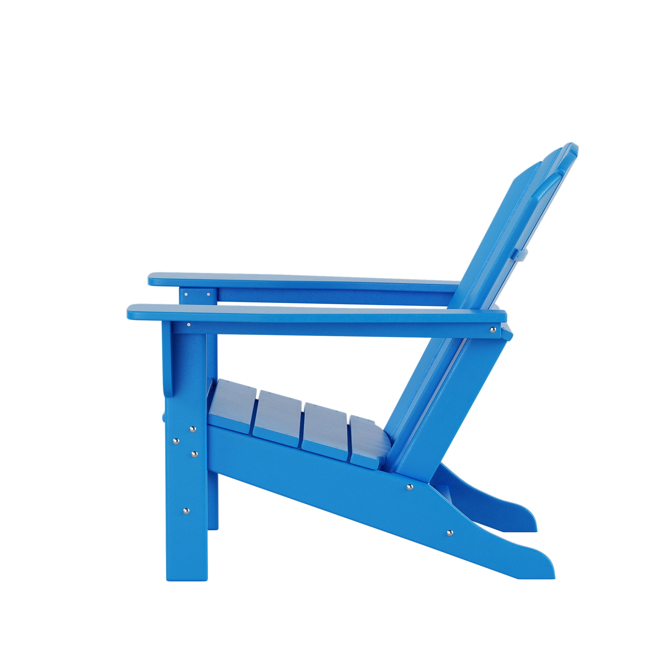 Polytrends  Altura Outdoor Eco-Friendly All Weather Poly Patio Adirondack Chair - Deep Seating Pacific Blue