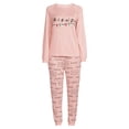 thumbnail image 6 of Friends Women's and Women's Plus Long Sleeve Top and Pants, 3-Piece Gift Set, 6 of 6