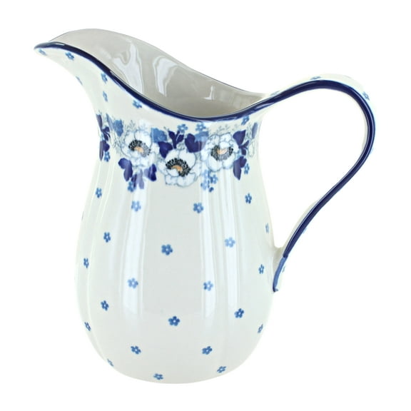 Blue Rose Polish Pottery Georgia Blue Pitcher