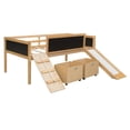 thumbnail image 4 of Newboti Furniture Twin Size Loft Bed Wood Bed with Two Storage Boxes - Natrual NO.50800, 4 of 16