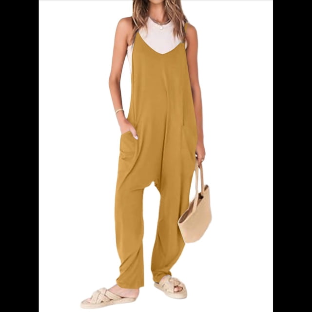 Casuales de Verano para Mujer, Sin Mangas, con Tirantes Finos, Modernos para Vacaciones en la Playa. Amarillo XL