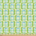 thumbnail image 2 of Ambesonne Vintage Fabric by the Yard Upholstery, Retro Art Abstract Motif, 3 Yards, Apple Green Sky Blue, 2 of 5