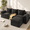 Gray, variant on Guqiart L-Shaped Cloud Couch Sectional Sofa, 104" Convertible Modular Deep Seat with Double-Layer Cushion & Headrest - Black, for Living Room