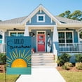 thumbnail image 4 of Hello Sunshine Summer Garden Flag 12.5x18 Vertical Double Sided Farmhouse Holiday Outside Decorations Burlap Yard Blue Flag BW686, 4 of 6