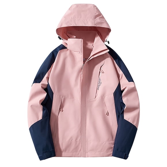 Wo-Fusoul Women's Waterproof Windbreaker Jacket, Lightweight Spring and Fall Coat, Fashion Long Sleeve Outerwear for Casual Daily and Outdoor Activities