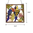 thumbnail image 3 of Lighting AVA Animal Tiffany-glass Window Panel 24" Tall, 3 of 3