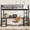 Black + Twin XL + Metal, variant on Full XL Metal Loft Bed with Desk and Shelves, Loft Bed with Ladder and Guardrails, Loft Bed Frame for Bedroom, Black