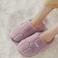 thumbnail image 2 of Aayomet Womens House Slippers Fuzzy Curly Foam Loafer Slippers with Polar Lining,Purple 36-37, 2 of 5