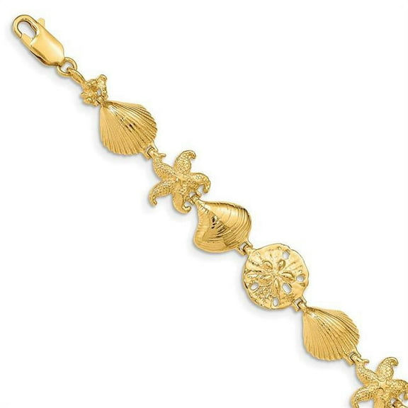Primal Gold 14 Karat Yellow Gold Sea Life Bracelet