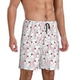 thumbnail image 2 of Saiise Cute Rabbit Print Mens Pajama Shorts Drawstring Elastic Waistband Sleep Shorts Soft Comfy Lounge Pants with Pockets-3X-Large, 2 of 6