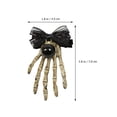thumbnail image 3 of 2 paquetes de horquillas de garra de calavera de Halloween NQ con mini lazo negro, 3 of 5
