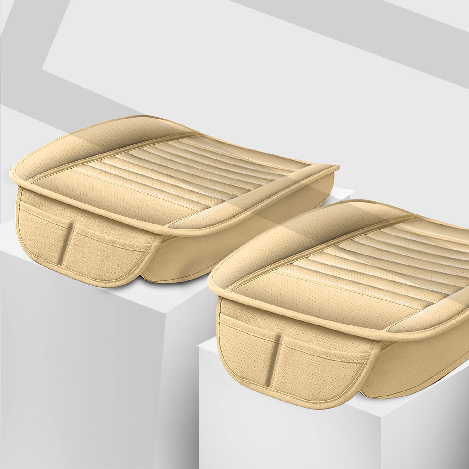 ROULENS Universal 5D PU Leather Car Seat Cover Pad Breathable Seat Cushion Car Accessories