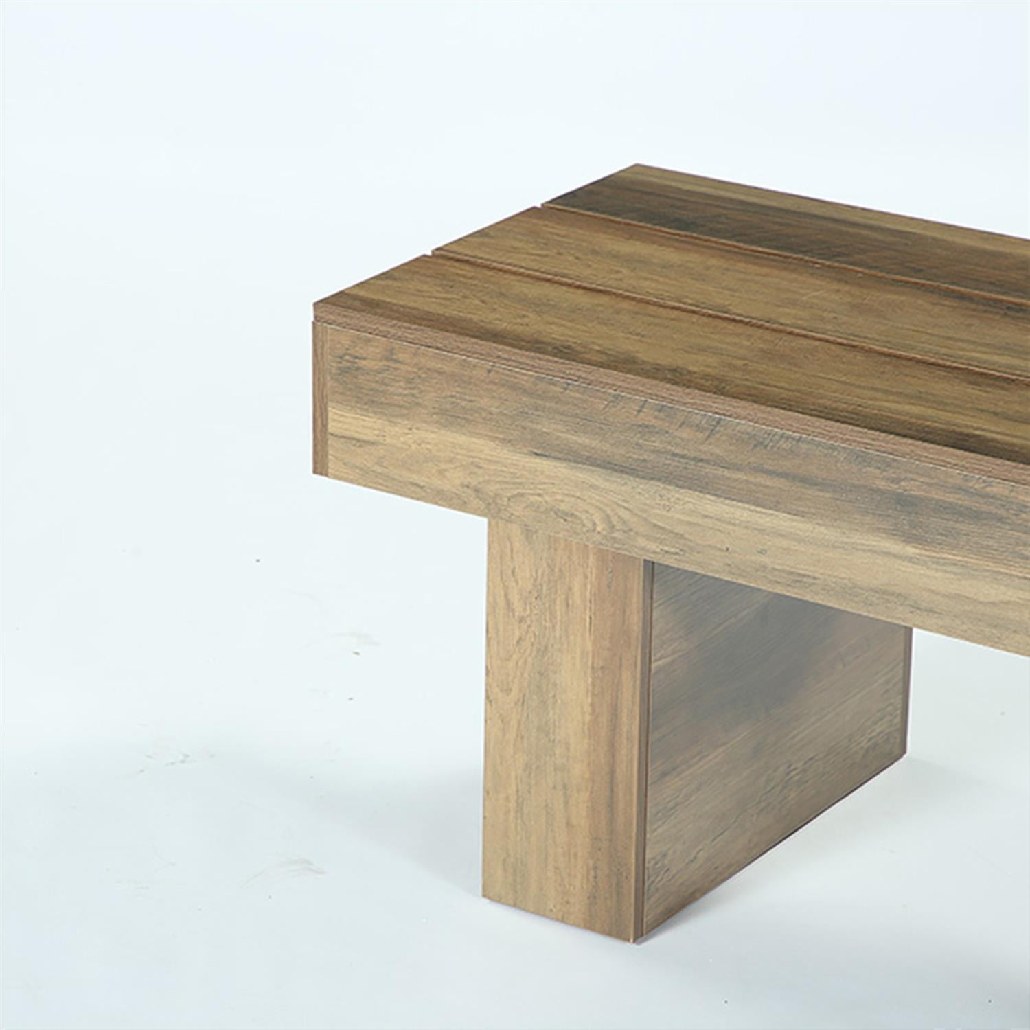 Demi Bonn 47" Coffee Table, Farmhouse Accent Table Snack Table for Home Living Room, Office, Brown