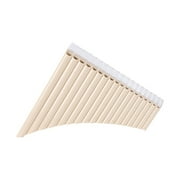 Gecheer 18 Pipes Pan Flute C Key Panpipes Pan Pipes with Mouthpiece Wind Instrument for Students Beginners with Carrying Bag