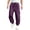 Purple, variant on Mens Cargo Pants Casual Baggy Drawstring Loose Fit Hip Hop Pants Joggers Pants with Pockets Purple L