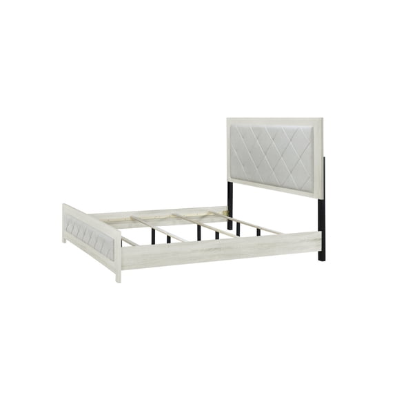 ACME Jehoram Queen Bed in Beige Linen & Beige