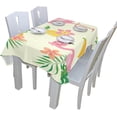 thumbnail image 5 of Coolnut Flamingo With Tropical Elements Tablecloth Modern Table Cover for Home Decoration, Spill Proof Cloth Washable for Dinner Picnic, 60"x108", 5 of 6