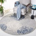 thumbnail image 2 of SAFAVIEH Micro-Loop Darien Geometric Area Rug, Grey/Ivory, 5' x 5' Round, 2 of 8