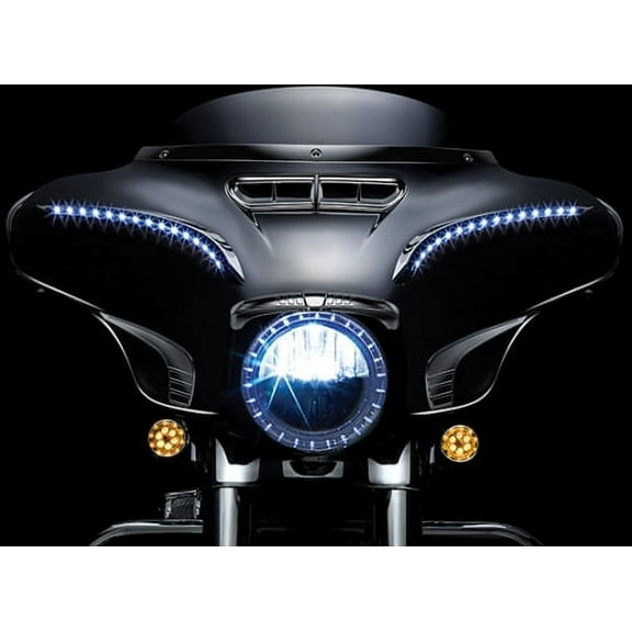 Chrome Tri-Line Fairing Accents for Batwing Fairing