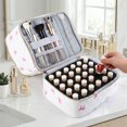 thumbnail image 3 of 3/Double Layer Travel Makeup Bag Large Capacity Nail Polish Storage Bag Cosmetic Case Organizer for Women Travel Accessories Organizer (Style C), 3 of 10