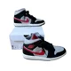 thumbnail image 1 of Ni - ke Ni - ke Air Jordan Sneakers Women's Size 11 Black Gray Red 1 Mid College Classic, 1 of 5