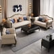 thumbnail image 1 of American high quality leather sofa combination light luxury style European solid wood carving sofa villa furniture My Lux Decor Round, 1 of 10