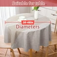 thumbnail image 4 of SHILIU-100% Waterproof Round PVC Tablecloth, Checkered Vinyl Table Cloth Cover Oil Proof Spill Proof Wipeable Table Cloths for Indoor and Outdoor Use(Black,60IN Round), 4 of 4