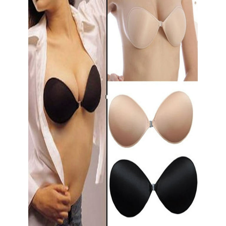 Women's Strapless Invisible Bra Backless Self-Adhesive Push Up Wings Sticky  Bras