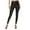Black, variant on Women's Elastic Waist Solid Color Casual High Waist Leather Look Pants with Hip Lifting Effect, Pencil Pants for Women, Faux Leather Trousers,Brown,M
