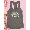 thumbnail image 3 of Mothers Day White Text Racerback Tank Women -Image by Shutterstock, Female Large, 3 of 4