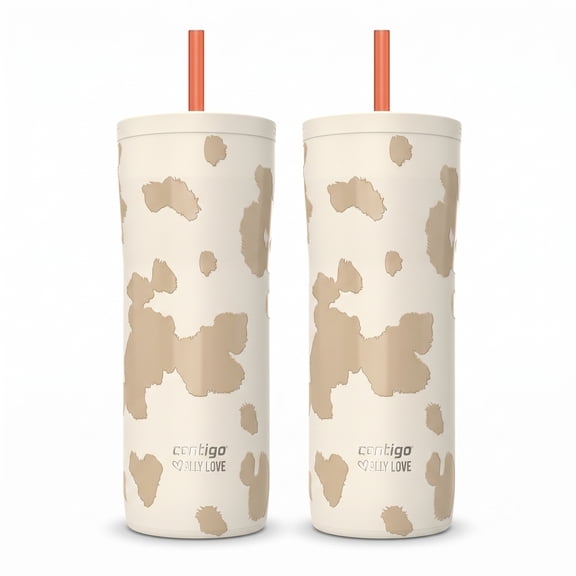 Contigo 2 Pack Streeterville 2.0 Stainless Steel Tumbler with Straw, 24 oz., Oatmilk
