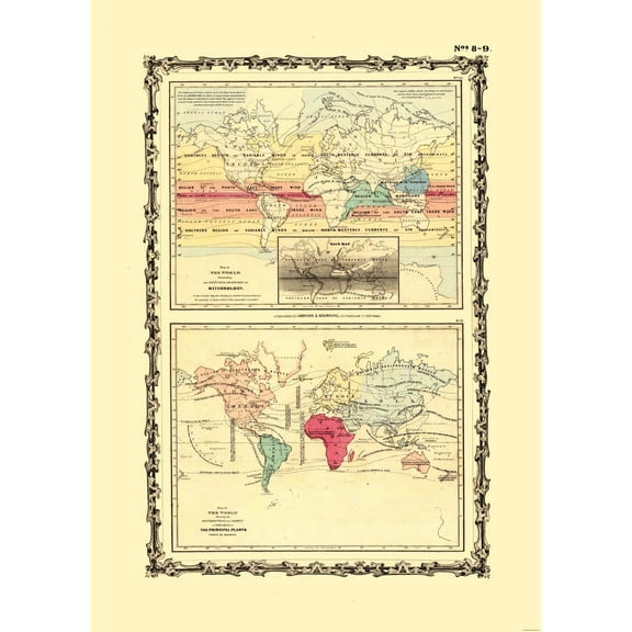 Historic Map - Meteorology Cultivation - Johnson - Vintage Wall Art