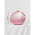 thumbnail image 3 of JKCCZLL QWINEE Women's Shell Shaped Clutch Purse Ruched Mini Crossbody Bag Elegant Evening Handbag with Chain Strap,Plain Pink,1, 3 of 6