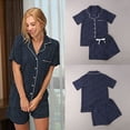 thumbnail image 2 of Ensemble de Pyjamas d'Été pour Femmes Manches Courtes Vêtements de Nuit Hauts+pantalons Vêtements de Maison Vêtements de Nuit, 2 of 7