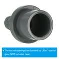 thumbnail image 5 of Uxcell UPVC Reducer Pipe Fitting 20x11mm, 10 Pack Straight Coupling Connector, Grey, 5 of 6