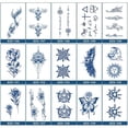 thumbnail image 1 of 15 Pegatinas Tatuaje Larga Duración Serie Letras Flores para Hombres Y Mujeres (5), 1 of 2