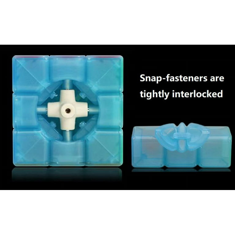 Blue Fluorescent Speed Cube 3x3, Glow in Dark Puzzle, Magic Cube 3