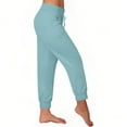 thumbnail image 2 of Itsame Comfortable Loose Pants for Womens Pocket High Waisted Wide Leg Sweatpants Blue Size M, 2 of 7