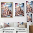 thumbnail image 4 of Designart "Castles curious Wonder Pastel II" Cityscapes Floater Framed Wall Decor, 4 of 7