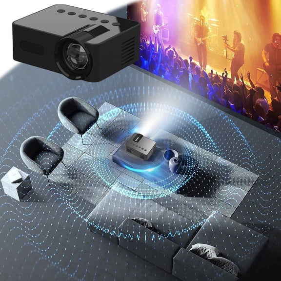Tarmeek Portable Mini Projector, 1080P Full HD Home Theater with WiFi and Bluetooth, 180° Rotatable Auto Keystone, Compatible with/USB/TV Stick for Indoor Outdoor Entertainment