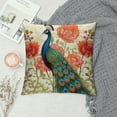 thumbnail image 2 of COMIO  4Pack Peacock Throw Pillow Covers Only Decorative Square PillowcasesCushion Cover (Peacock), 2 of 5