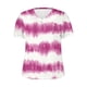 thumbnail image 3 of Camisetas de Manga Corta para las Mujeres de Cuello en V Sólido Casual Camiseta, 95% Poliéster 5% Spandex Vintage Ligero Top para Diario, Fiesta Y Primavera, 3 of 4