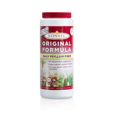 Konsyl Natural Fiber - Konsyl - Original Formula - Psyllium Husk Daily Fiber Supplement Powder | All-Natural, Soluble, Gluten-Free and Sugar-Free | 1 Pack - 402g