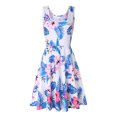 thumbnail image 1 of IROINNID A-Line Dress For Women Fashion Sleeveless Printed Skinny Long Dress V-Neck Knee-Length Dress, 1 of 6
