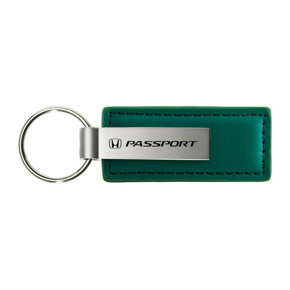 Honda Passport Rectangular Leather Key chain (Black)